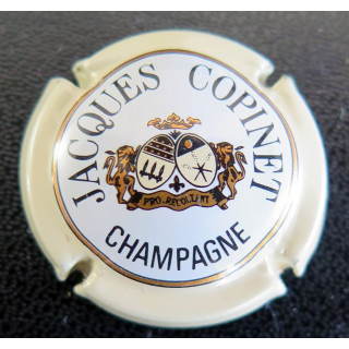 Capsule Muselet de bouteille de champagne COPINET Jacques n° 1 contour crème