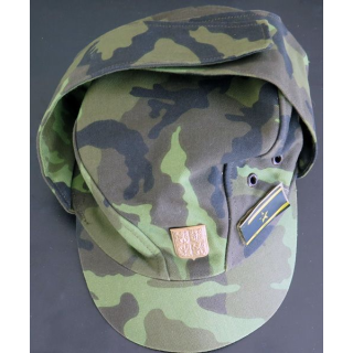CASQUETTE de Major de l'armée Tchèque avec insigne de grade et de formation
