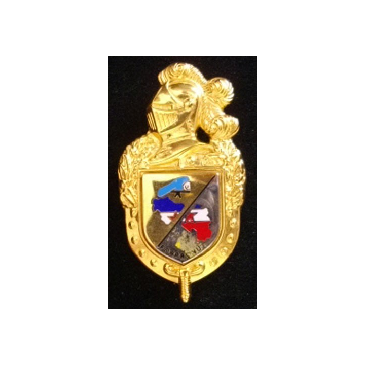 GENDARMERIE : Insigne de la gendarmerie Forpronu avec l'écu doré à gauche et argenté à droite (plateau argenté ou doré au choix)