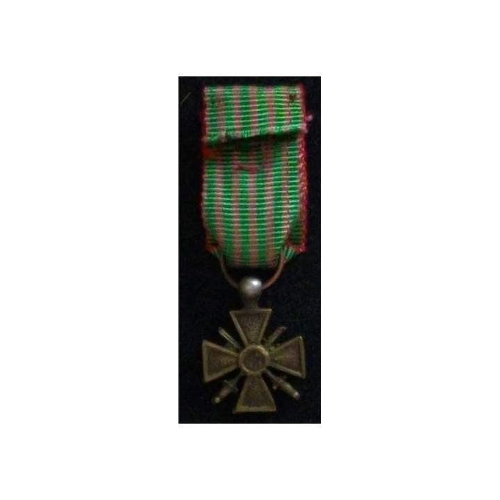 FRANCE : CROIX DE GUERRE 1914-1918 EN RÉDUCTION