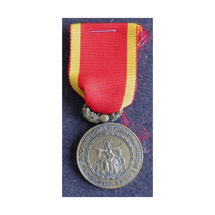 FRANCE : Médaille de la Fédération des sociétés catholique de chant et de musique d'Alsace