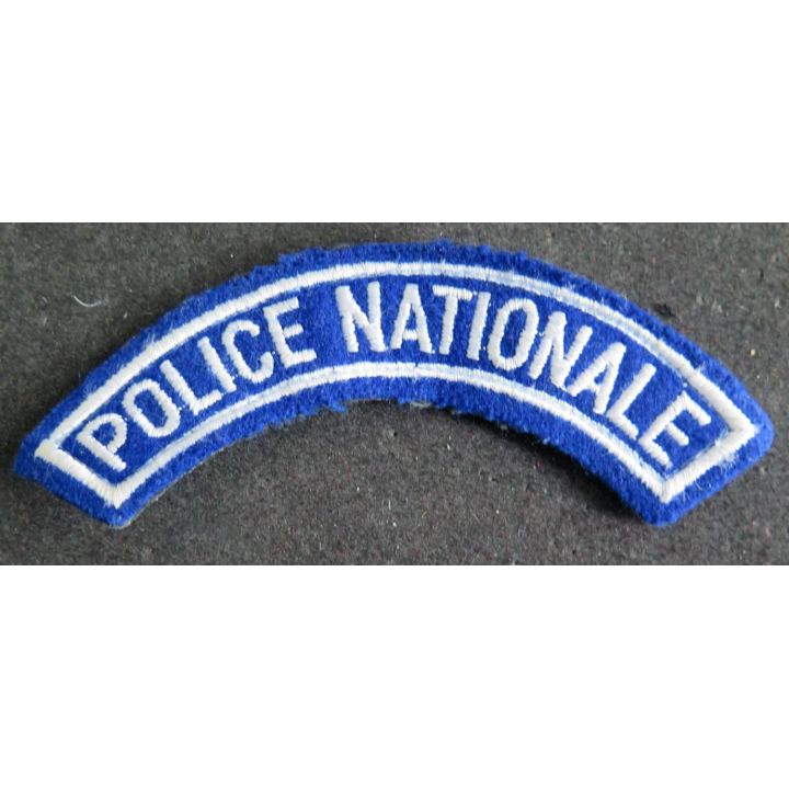 Bande d'épaule de la police nationale sur scratch 12 cm