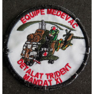 insigne tissu de l'équipe MEDEVAC DETALAT Trident Mandat XI