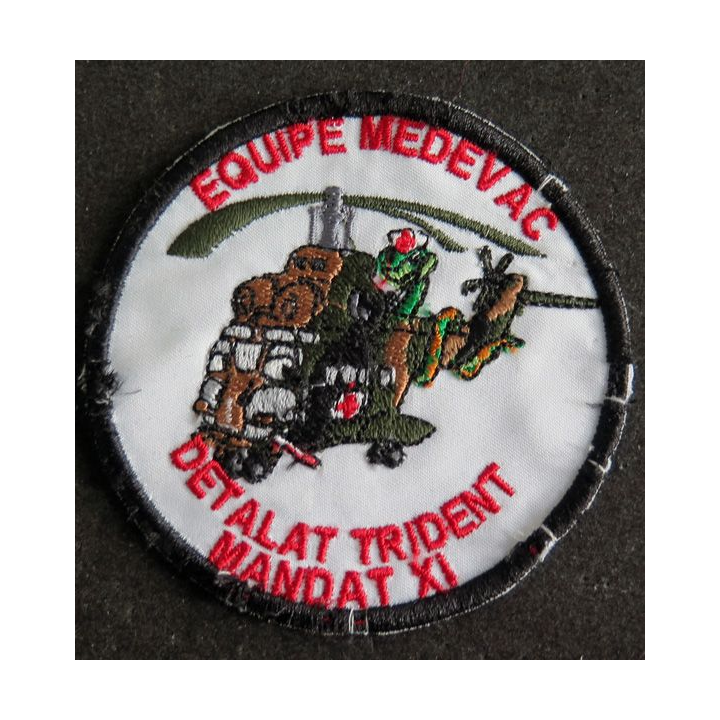 insigne tissu de l'équipe MEDEVAC DETALAT Trident Mandat XI