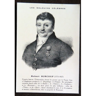 Carte Postale Les Malouins célèbres Robert Surcouf