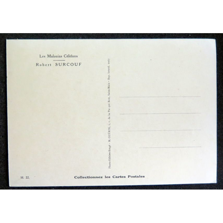 Carte Postale Les Malouins célèbres Robert Surcouf