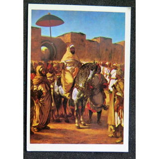Carte Postale Le Sultan Mulay Abd er Rahman entouré de sa garde