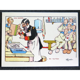 Carte Postale Nos Marins la visite