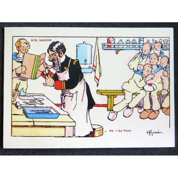 Carte Postale Nos Marins la visite
