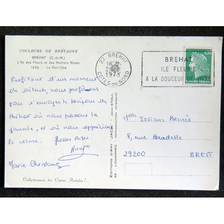 Carte Postale Couleurs de Bretagne Bréhat