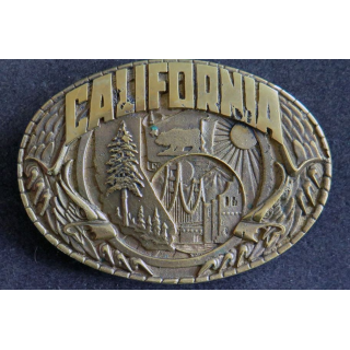 USA : Grosse boucle de ceinturon laiton épais California The Outpost