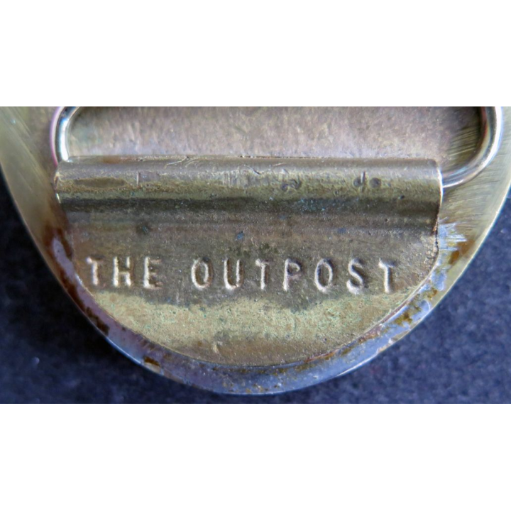 USA : Grosse boucle de ceinturon laiton épais California The Outpost