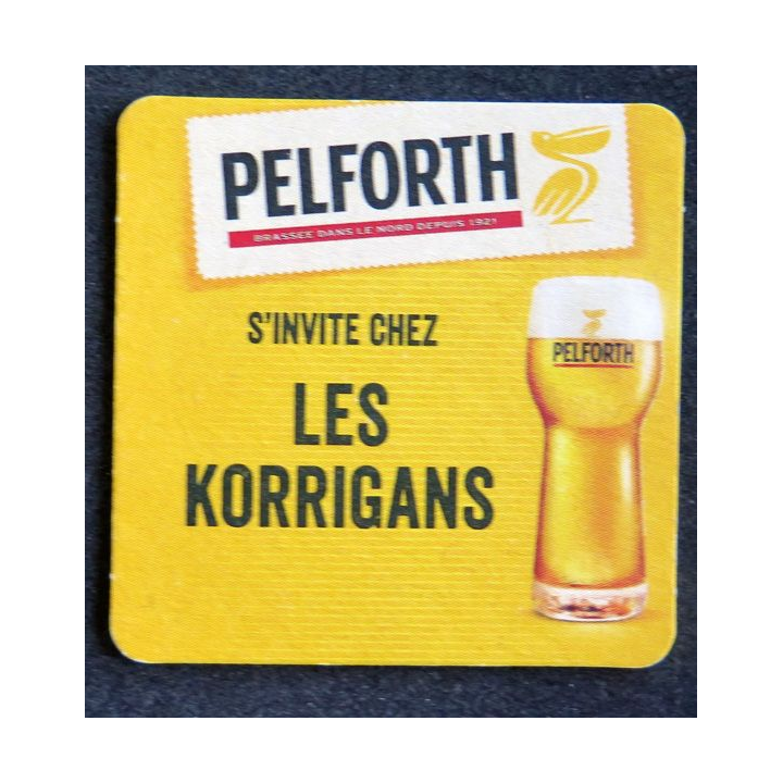 DESSOUS DE VERRE A BIÈRE Pelforth s'invite chez les Korrigans 9 cm