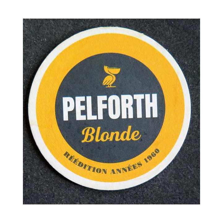 DESSOUS DE VERRE A BIÈRE Pelforthblonde diamètre 9 cm