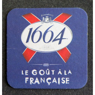 DESSOUS DE VERRE A BIÈRE 1664 Le goût à la française largeur 9 cm