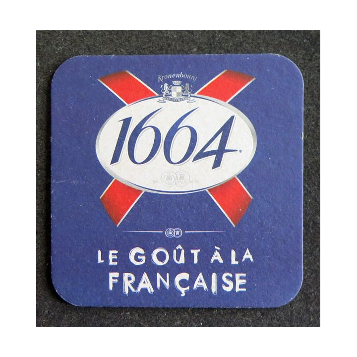 DESSOUS DE VERRE A BIÈRE 1664 Le goût à la française largeur 9 cm