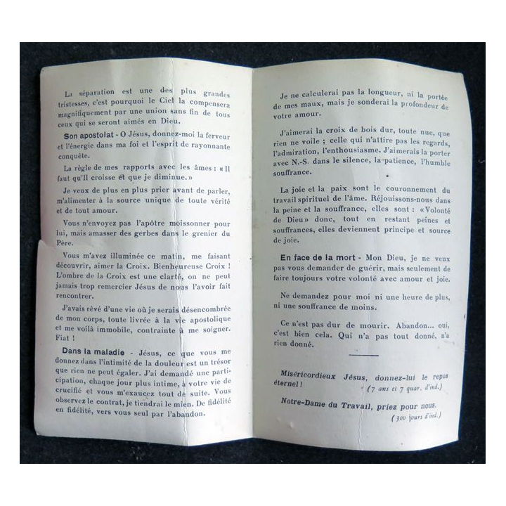 IMAGE PIEUSE : image d'intention de prière pour Geneviève Chabert