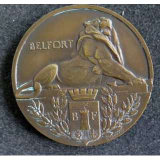 Médaille en bronze de Belfort à ses libérateurs attribuée au Capitaine Maison le 20 novembre 1944