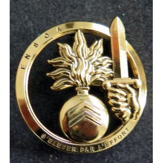 ENSOA : Insigne de béret de l'école nationale des sous officiers d'active Béraudy-Vaure G. 5838