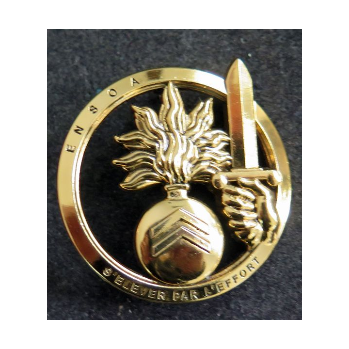 ENSOA : Insigne de béret de l'école nationale des sous officiers d'active Béraudy-Vaure G. 5838