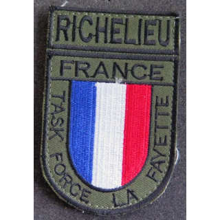 FRANCE : insigne tissu Richelieu France Task Force La Fayette en Afghanistan