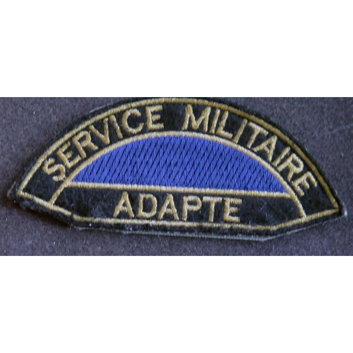 insigne tissu de manche du service militaire adapté sur scratch