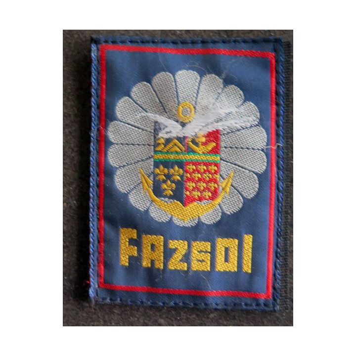 FAZSOI : insigne de manche des Forces Armées Zone Sud Océan Indien sur scratch