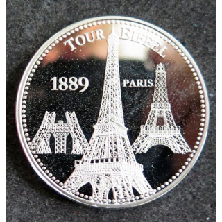 Médaille commémorative Tour Eiffel 1889 les plus beaux trésors du patrimoine de France