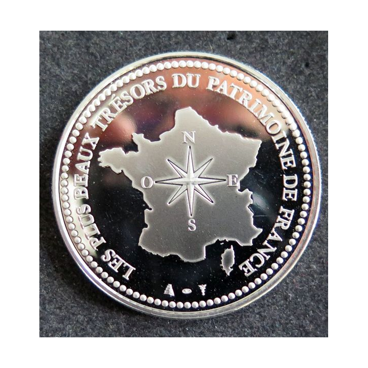 Médaille commémorative Tour Eiffel 1889 les plus beaux trésors du patrimoine de France