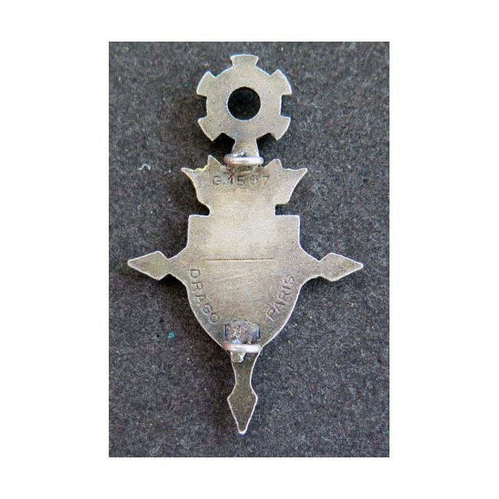 26° RD : insigne métallique du 26° régiment de dragons de fabrication Drago Paris G. 1597