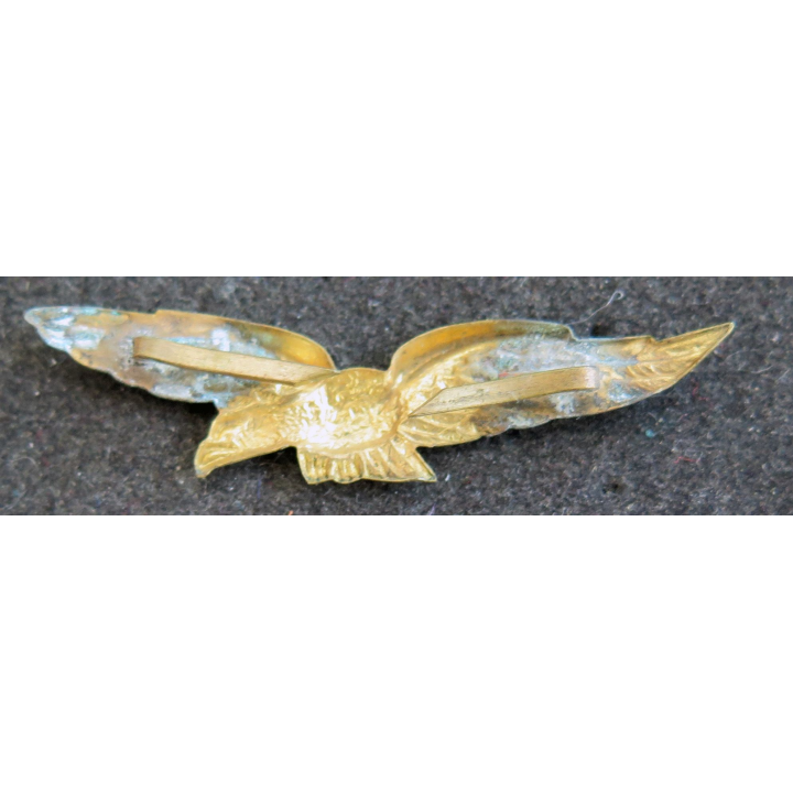 AIR : insigne de calot de l’armée de l’Air gerfaut en métal bronzé embouti avec pattes de fixation