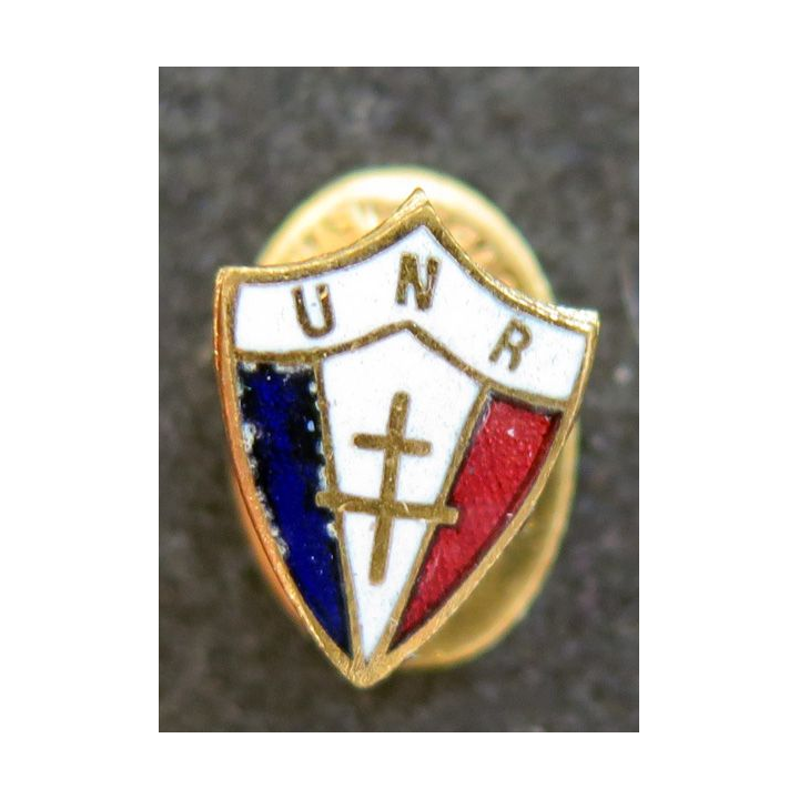 UNR : insigne boutonnière de la Résistance émail Boussard Jeanneret