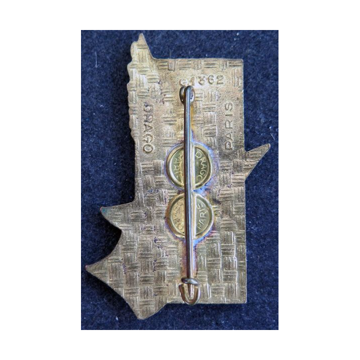 3° RIA : Insigne métallique du 3° régiment d'infanterie alpine de fabrication Drago Paris G. 1362 en émail de 1962