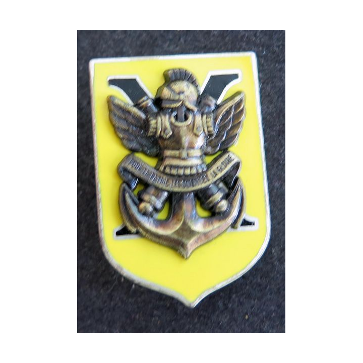 ECOLE : insigne de l'école polytechnique Fond jaune Drago G.2571