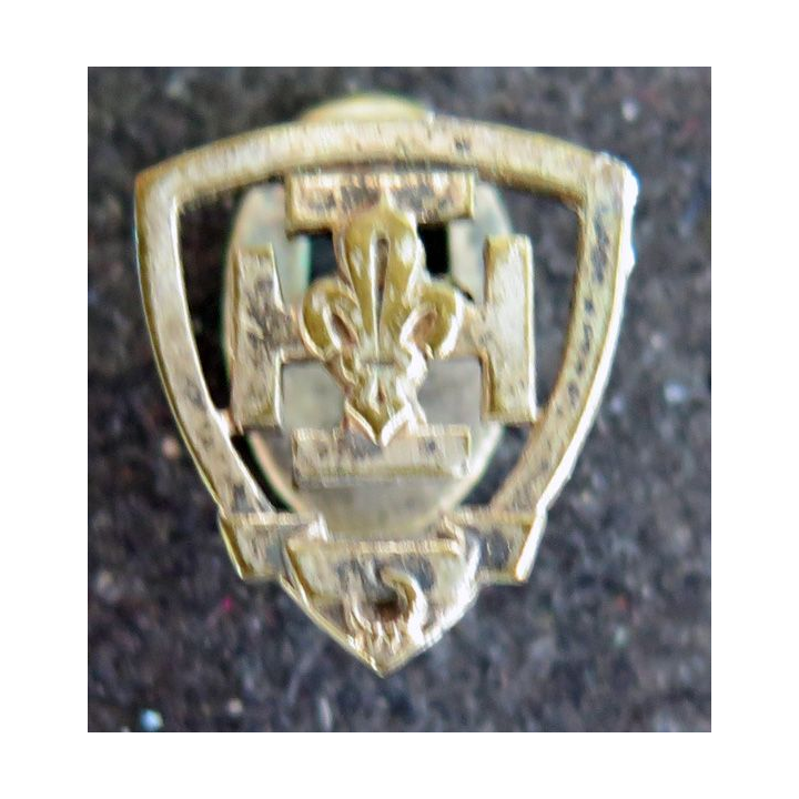 Boutonnière des scouts de France La Hutte 1,5 x 1,7 cm