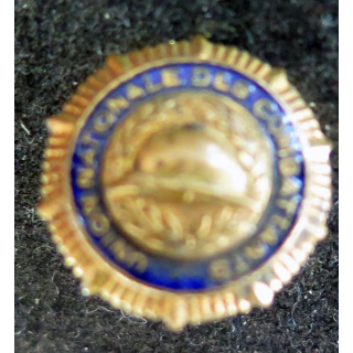 UNC : boutonnière métal émaillée de l'union nationale des combattants 1,5 cm sans vis