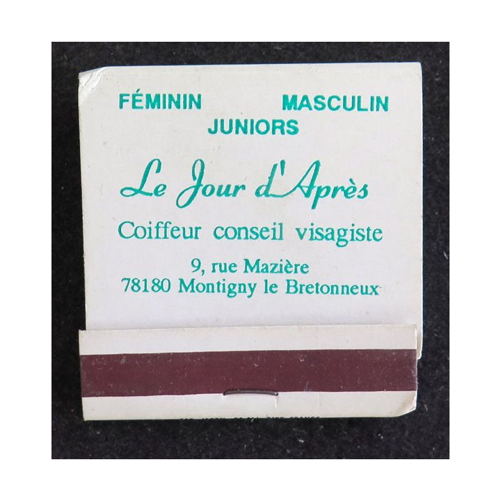 BOITE D'ALLUMETTES : Le Jour d'Après coiffeur Montigny le Bretonneux (neuve)