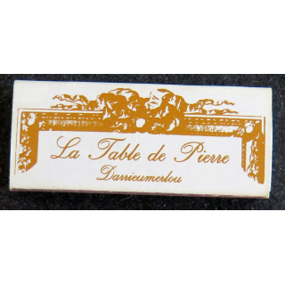 BOITE D'ALLUMETTES :  La Table de Pierre Darrieumerlou (vide)