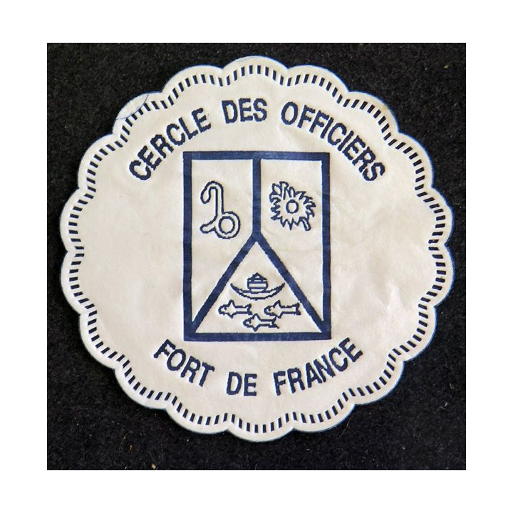 DESSOUS DE VERRE A BIÈRE Cercle des officiers de Fort de France 8,7 cm