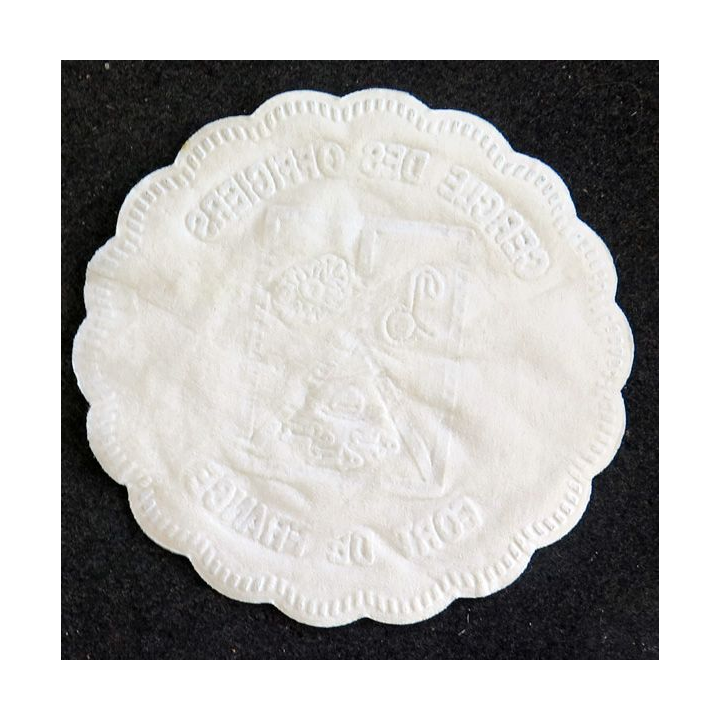 DESSOUS DE VERRE A BIÈRE Cercle des officiers de Fort de France 8,7 cm
