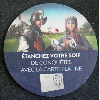 DESSOUS DE VERRE A BIÈRE Carte Platine