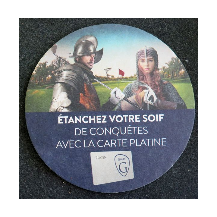 DESSOUS DE VERRE A BIÈRE Carte Platine