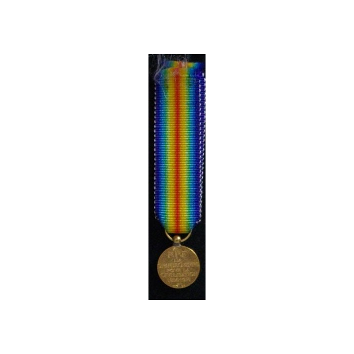 FRANCE : MÉDAILLE INTERALLIEE 1914-18 EN RÉDUCTION BRILLANT