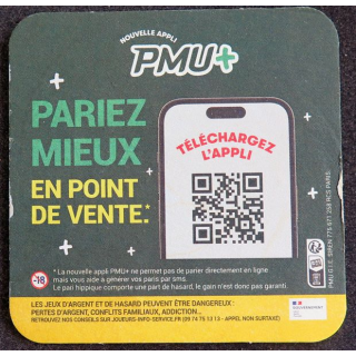 DESSOUS DE VERRE A BIÈRE PMU+