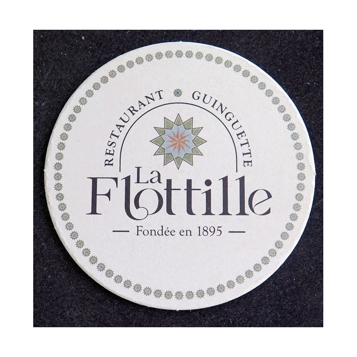 DESSOUS DE VERRE A BIÈRE restaurant Guinguette la Flottille