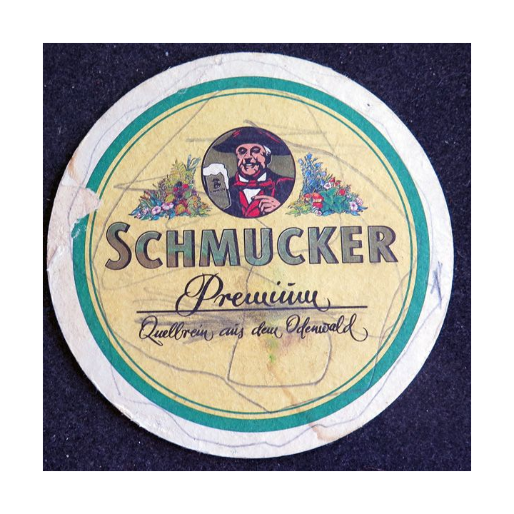 DESSOUS DE VERRE A BIÈRESchmucker Pretium (état moyen)