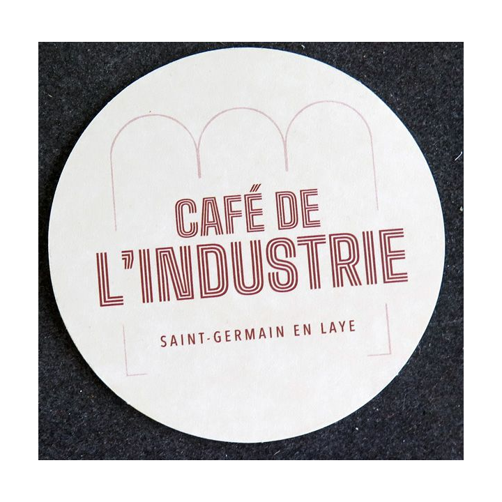 DESSOUS DE VERRE A BIÈRE Café de l'Industrie Saint Germain en Laye