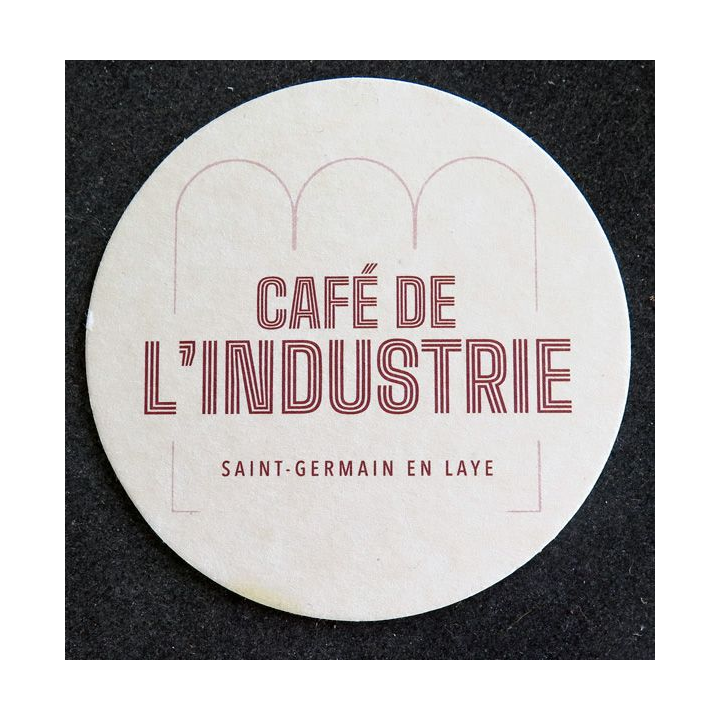 DESSOUS DE VERRE A BIÈRE Café de l'Industrie Saint Germain en Laye