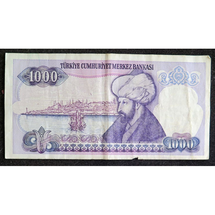 TURQUIE : Billet de banque de 1000 Lires Sultan ottoman El Gran