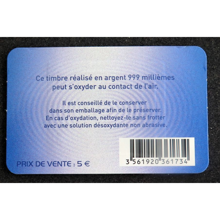 Timbre Football en argent